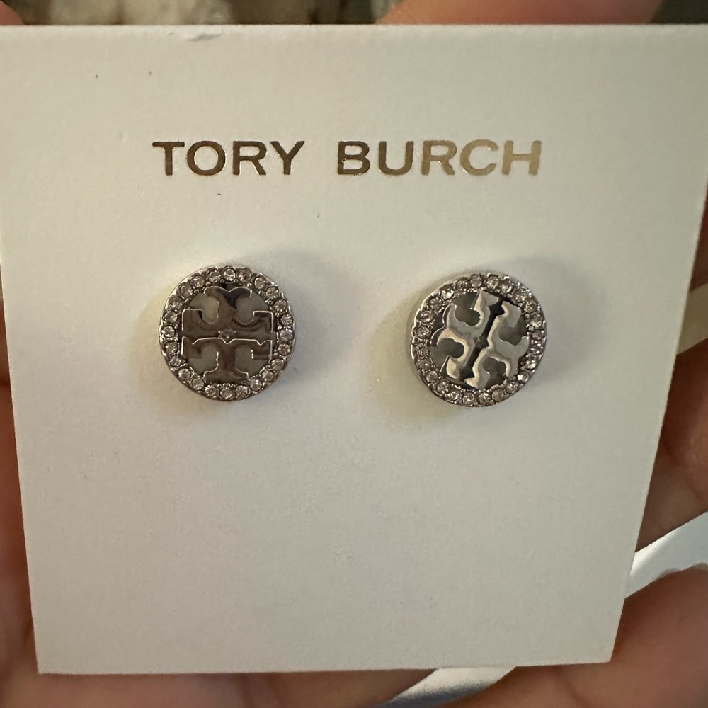 Tory Burch Silver Stud Earrings